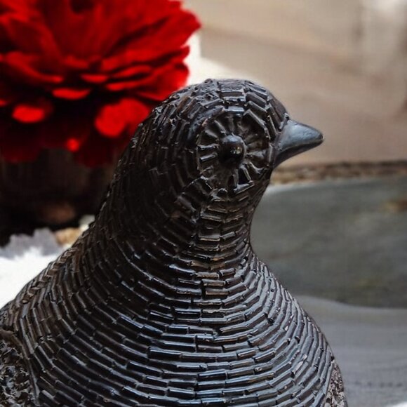 Vintage 1981 Austin Productions Quail Sculpture  Mid-Century Modern Bonded Stone - Picture 8 of 11